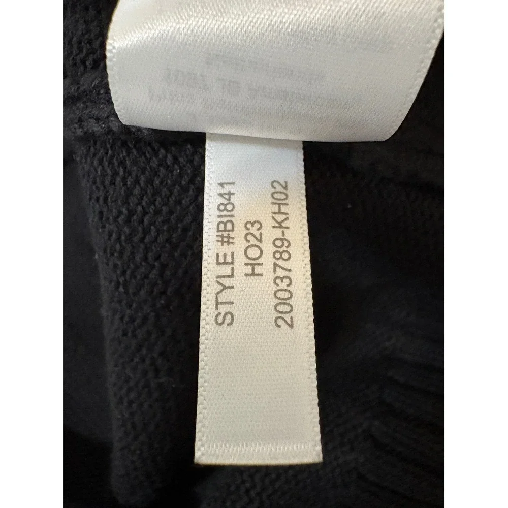 J. Crew Mens Cotton Crewneck Sweater Black Long Sleeve Knit Pullover Large